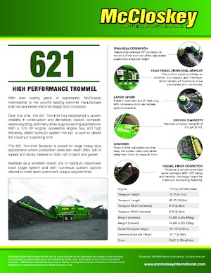 Пересувні сортувальні грохоти з барабаном McCloskey 621RE
