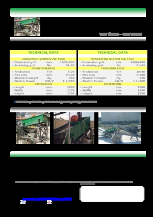 Пересувні грохоти Komplet WV 1560
