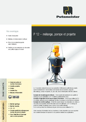 Насоси для змішування Putzmeister P 12 