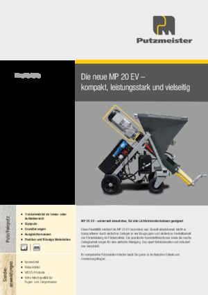 Насоси для змішування Putzmeister MP 20 EV