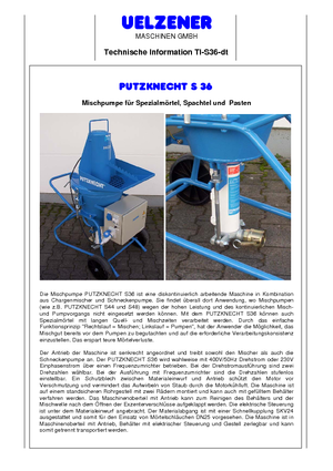 Насоси для змішування Uelzener S 36 400 V