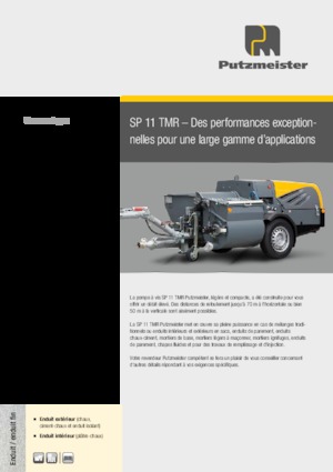 Гвинтові конвеєрні насоси Putzmeister SP 11 TMR