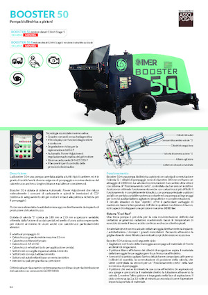 Обладнання для розпилення розчину та транспортування Imer Booster 50R