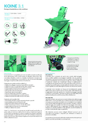 Обладнання для розпилення розчину та транспортування Imer Koine 3.1 Coat