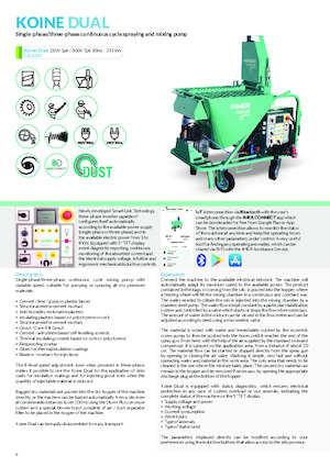 Обладнання для розпилення розчину та транспортування Imer Koine Dual