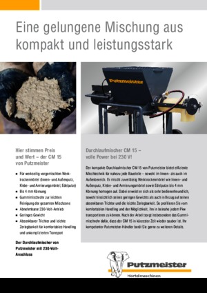 Насоси для змішування Putzmeister CM 15
