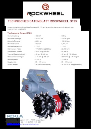 Установочні фрезерні головки (гідр.) Rockwheel by ROCK.ZONE G 125