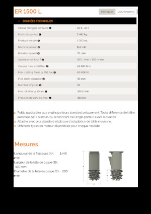 Установочні фрезерні головки (гідр.) Erkat ER 1500-0 L