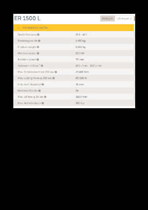 Установочні фрезерні головки (гідр.) Epiroc ER 1500L