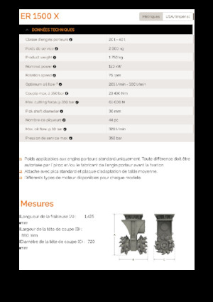 Установочні фрезерні головки (гідр.) Erkat ER 1500X