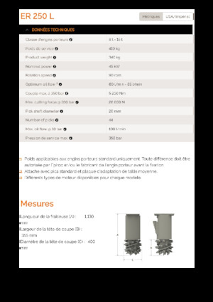 Установочні фрезерні головки (гідр.) Erkat ER 250L