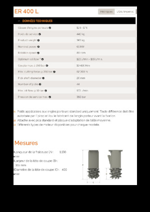 Установочні фрезерні головки (гідр.) Erkat ER 400L