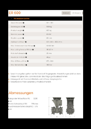 Установочні фрезерні головки (гідр.) Erkat ER 600