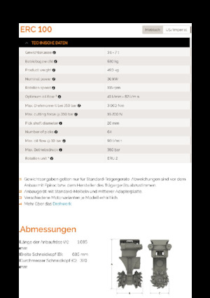 Установочні фрезерні головки (гідр.) Erkat ERC 100
