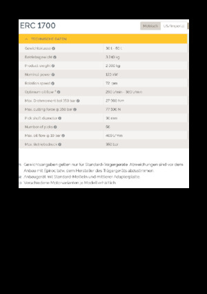 Установочні фрезерні головки (гідр.) Epiroc ERC 1700