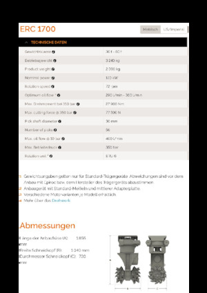 Установочні фрезерні головки (гідр.) Erkat ERC 1700