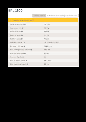 Установочні фрезерні головки (гідр.) Epiroc ERL 1100