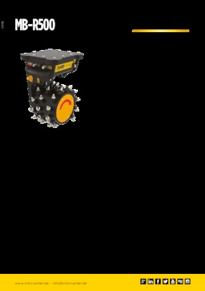 Установочні фрезерні головки (гідр.) MB Crusher MB-R500