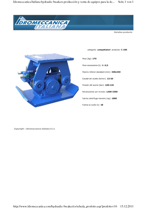 Гібридні поверхневі вібратори Idromeccanica C 180