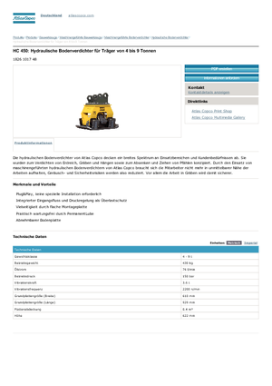 Гібридні поверхневі вібратори Atlas Copco HC 450
