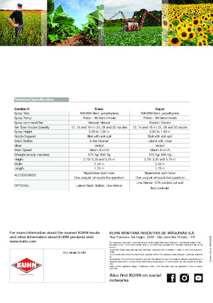 Обприскувачі польові Kuhn Gardien H 800