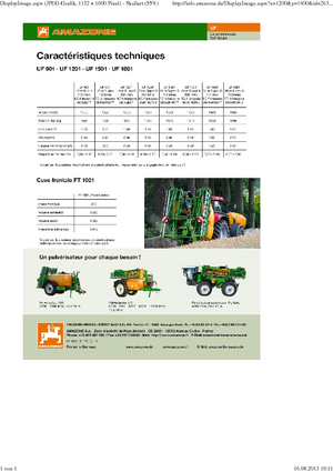 Обприскувачі польові Amazone UF 1201 (12,5)