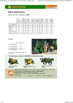 Обприскувачі польові Amazone UF 1801 (18)