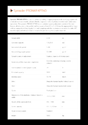 Монтажні розширювальні комплекти Pronar KPT 40 