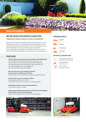 Монтажні підмітальні машини Bema 40 Industry 1250