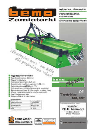 Монтажні підмітальні машини Bema Agrar 2300