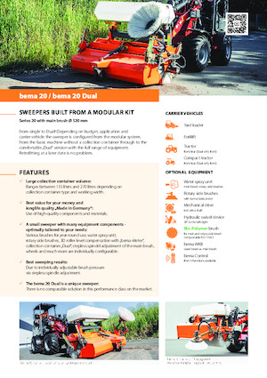 Монтажні підмітальні машини Bema bema 20 Dual