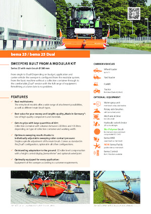 Монтажні підмітальні машини Bema bema 25
