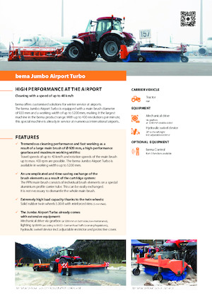 Монтажні підмітальні машини Bema bema Jumbo Airport Turbo
