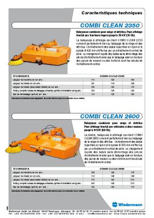 Монтажні підмітальні машини Wiedenmann CombiClean 2600