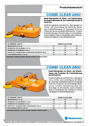 Монтажні підмітальні машини Wiedenmann CombiClean 2600
