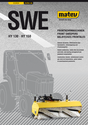 Монтажні підмітальні машини Matev Hydro 1300