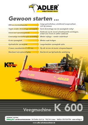 Монтажні підмітальні машини Adler K 600-210