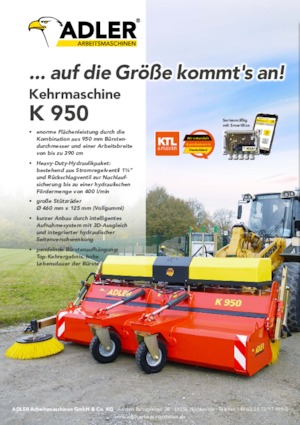 Монтажні підмітальні машини Adler K 950-360
