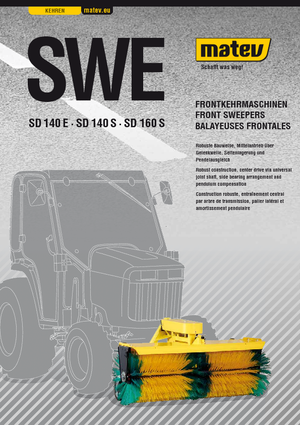 Монтажні підмітальні машини Matev SWE-SD 140 S