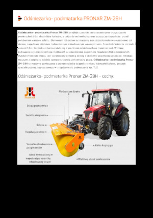 Монтажні підмітальні машини Pronar ZM 28H