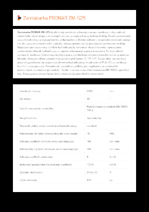 Монтажні підмітальні машини Pronar ZM-S 25