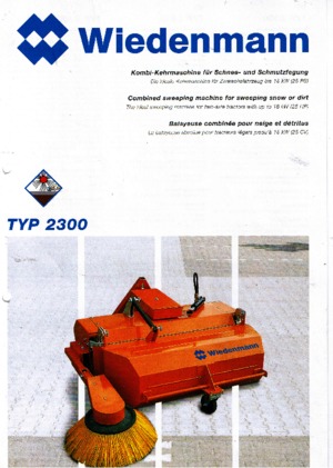Монтажні підмітальні машини Wiedenmann 2300