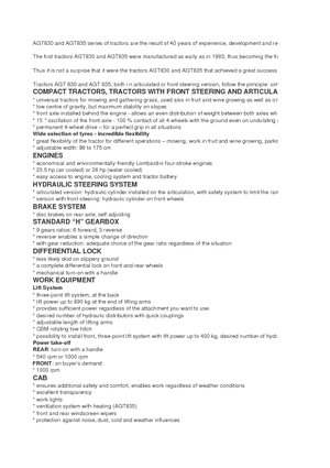 Муніципальні трактори AGT AGT 835 T