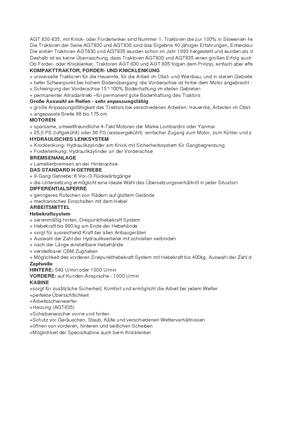 Муніципальні трактори AGT AGT 835 T