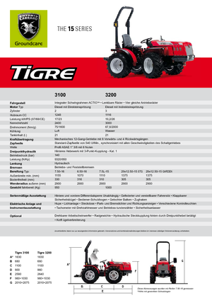 Муніципальні трактори Carraro Tigre 3200