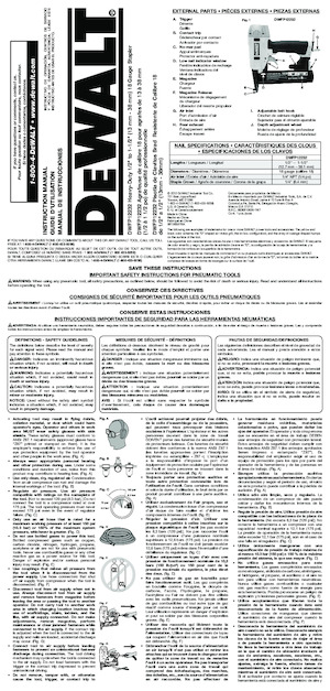 Молотки та степлери DEWALT DWFP12232 