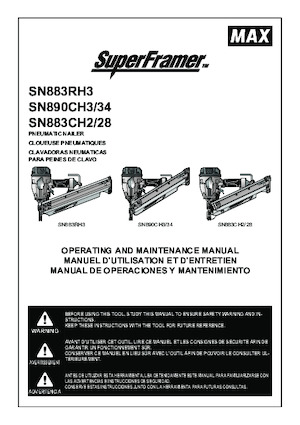 Молотки та степлери MAX USA CORP. SN890CH3/34