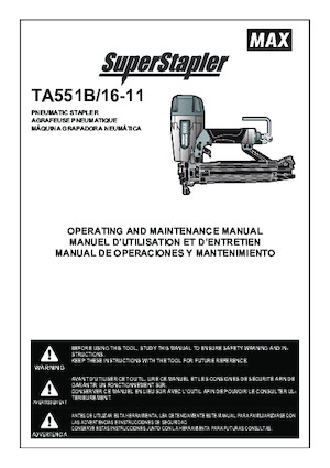 Молотки та степлери MAX USA CORP. TA551B/16-11