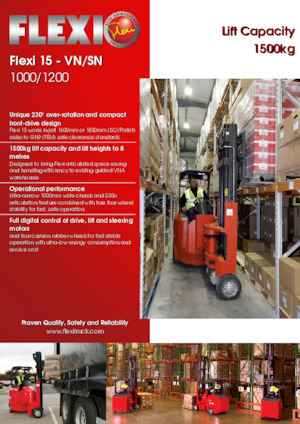 Навантажувачі для вузького проходу VNA Flexi 15VN