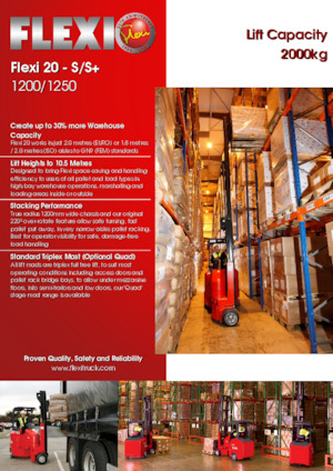 Навантажувачі для вузького проходу VNA Flexi 20S